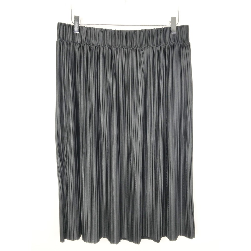 Torrid Skirt Womens Large 0 Black Midi Pull On Stretch Pleated Broomstick Career